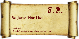 Bajusz Mónika névjegykártya
