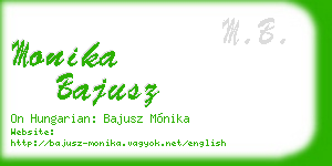 monika bajusz business card